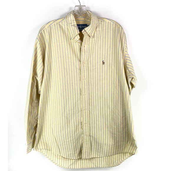 Ralph Lauren Other - Ralph Lauren Classic Fit Button Front Men's Shirt Sz 16 1/2 34/35 yellow stripe